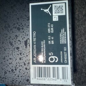 Jordan Air 4 Retro in White, Red, and Black